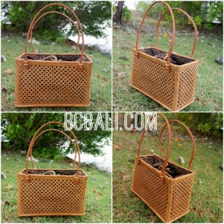 women handbag shopping beach natural handmade rattan grass